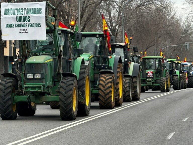 Imagen de las protestas de los agricultores en Ciudad Real