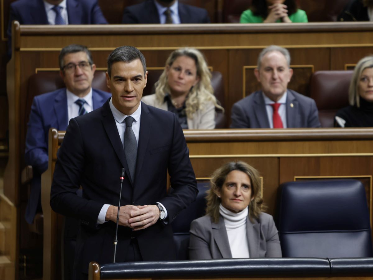 El presidente del Gobierno, Pedro Sánchez, en una sesión de control. (Foto: Congreso) sánchez