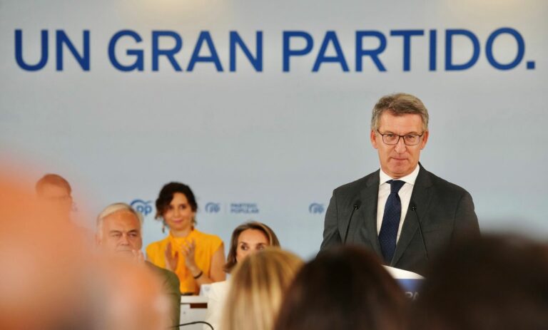 Alberto Núñez Feijóo en la Junta Directiva Nacional del Partido Popular. (Foto: PP)