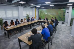 El líder de Vox, Santiago Abascal, en el Consejo Ejecutivo Nacional del partido. (Foto: Vox)