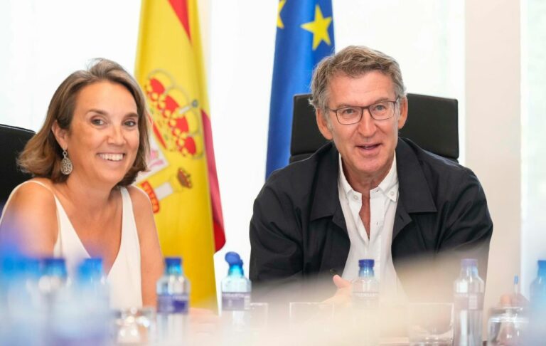 Alberto Núñez Feijóo junto a Cuca Gamarra en la reunión del Comité de Dirección del Partido Popular. (Foto: PP)