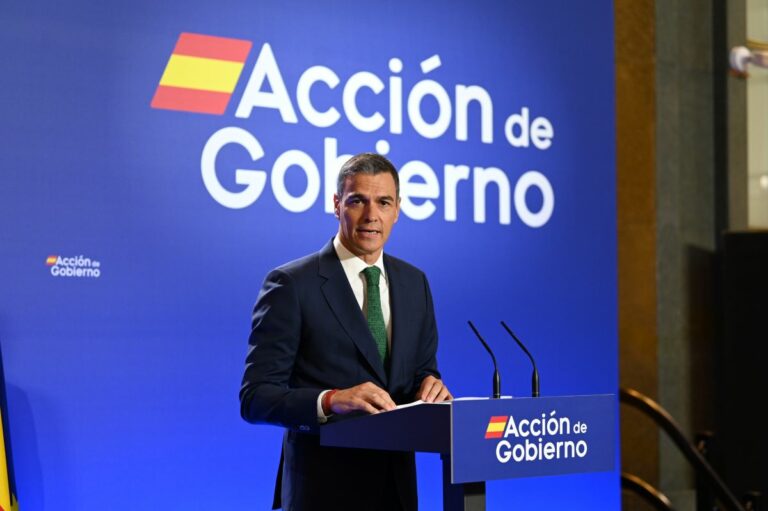 El presidente del Gobierno, Pedro Sánchez, en el arranque del nuevo curso político. (Foto: Pool Moncloa/Borja Puig de la Bellacasa)