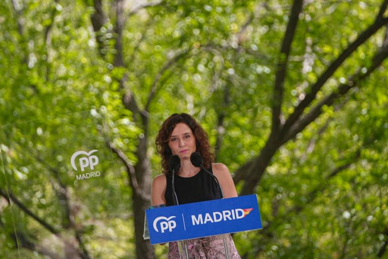 La presidenta de la Comunidad y del PP de Madrid, Isabel Díaz Ayuso, en el arranque del curso político en Arganda del Rey. (Foto: PP de Madrid)