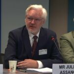 Julian Assange, fundador de Wikileaks, comparece en el Consejo de Europa en Estrasburgo - Parliamentary Assembly Of The Co / DPA