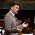 El portavoz de ERC en el Congreso, Gabriel Rufi&aacute;n, en un pleno. (Foto: Congreso)