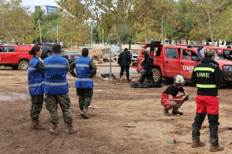 Imagen de la UME en las tareas de recuperación tras el paso de la DANA por la Comunidad Valenciana. (Foto: Defensa)