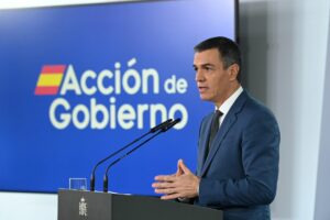 El presidente del Gobierno, Pedro Sánchez, en su comparecencia en Moncloa para informar del paquete de medidas para los afectados por la DANA. (Foto: Pool Moncloa/ Borja Puig de la Bellacasa)