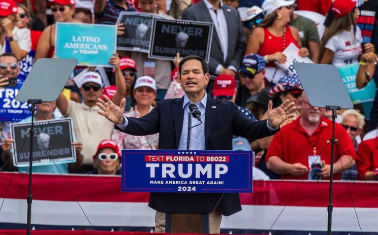 Marco Rubio durante un mitin de campaña de Donald Trump / Foto: Europa Press - Contacto - Pedro Portal