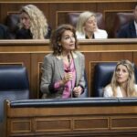 María Jesús Montero, vicepresidenta primera y ministra de Hacienda, en una imagen durante el pleno. (Foto: Congreso)