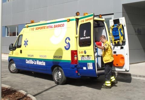 Imagen de una ambulancia del servicio de Sescam / Foto del Sescam