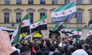 Refugiados sirios celebran la caída de Bashar al Assad en Alemania. - Europa Press/Contacto/Sachelle Babbar