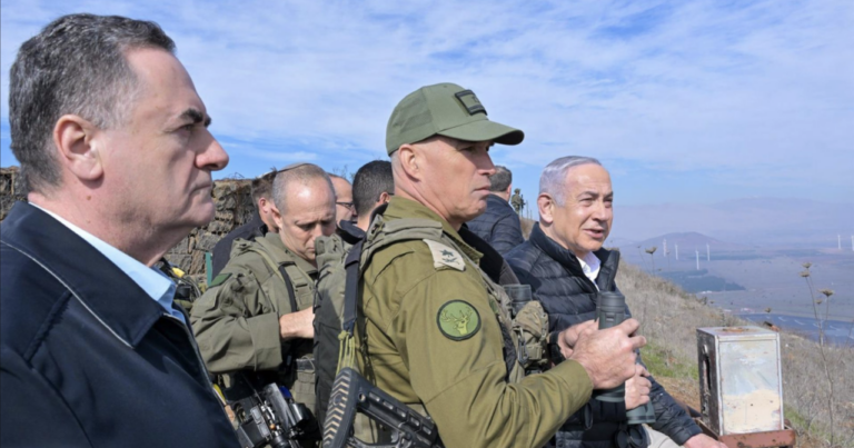 El primer ministro de Israel, Benjamin Netanyahua, en los Altos del Golán - Koby Gideon/GPO/dpa