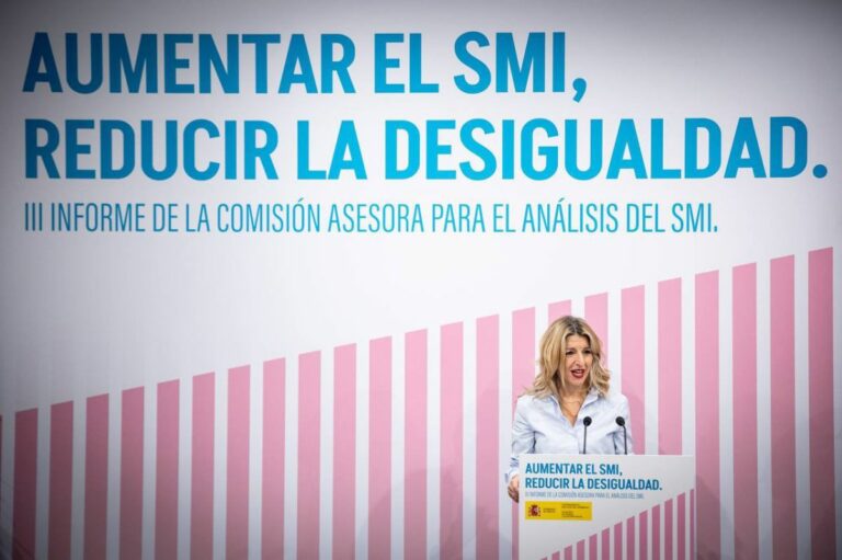 Yolanda Díaz, en la presentación del informe de los expertos / Foto: Sumar