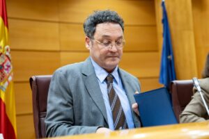 García Ortiz durante su comparecencia (Foto: Senado)