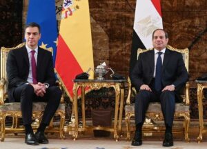 Pedro Sánchez durante una visita con el presidente de Egipto, Abdelfattah al-Sisi (Foto: Pool Moncloa - Borja Puig de la Bellacasa)