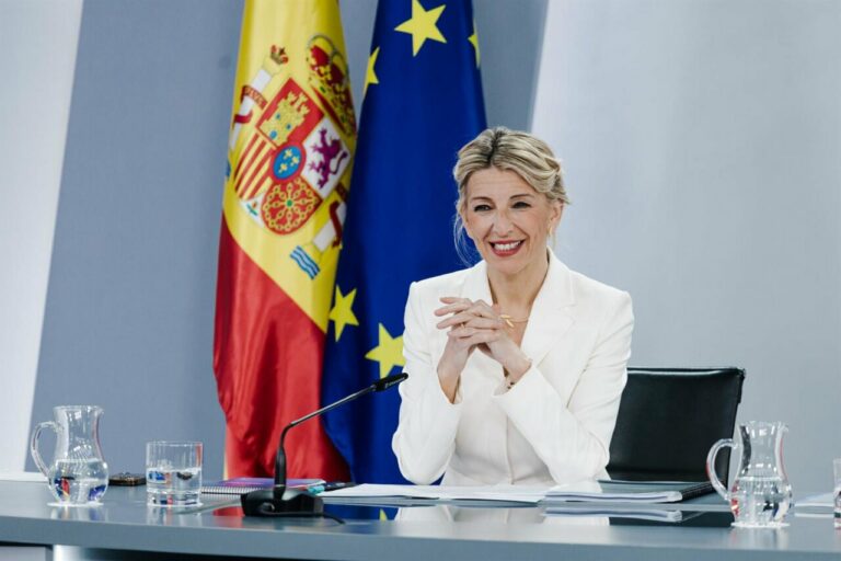 La vicepresidenta segunda y ministra de Trabajo y Economía Social, Yolanda Díaz, (Foto: Carlos Luján - Europa Press)