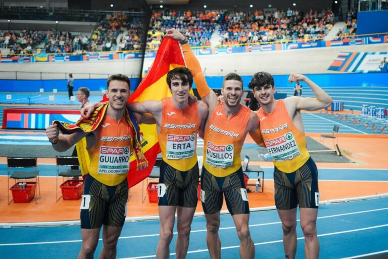 Relevo 4x400 masculino España, plata en el Europeo 'indoor' (Foto: RFEA)