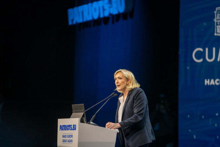 Marine Le Pen, líder de la Agrupación Nacional. (Foto: Vox)