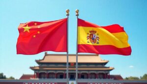Banderas de China y España
