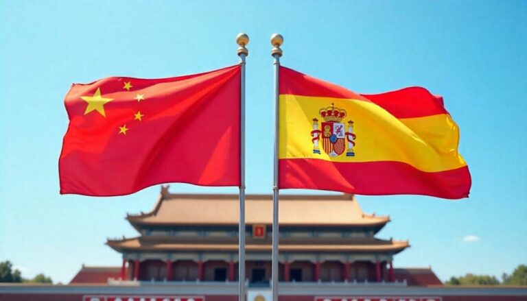 Banderas de China y España