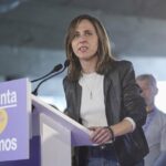 La secretaria general de Podemos y diputada, Ione Belarra, interviene durante la V Asamblea Ciudadana de Podemos, en el Pabellón de Convenciones de Casa de Campo, a 12 de abril de 2025, en Madrid (Foto: Jesús Hellín - Europa Press)