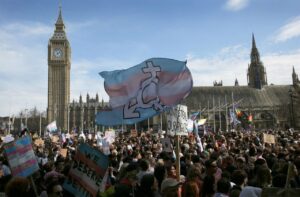 Manifestación por los derechos trans en Londres (Foto: Europa Press/Contacto/Martin Pope)