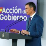 El presidente del Gobierno, Pedro Sánchez, en la rueda de prensa tras el Consejo de Ministros. (Foto: Pool Moncloa / Jose Manuel Álvarez)