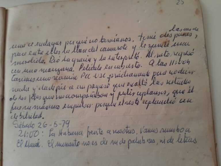 Diario de navegación. Aurelio Pedroso