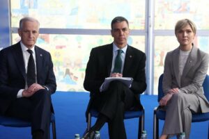 El presidente del Gobierno, Pedro Sánchez, durante la cumbre de la Comunidad Política Europea. - MONCLOA