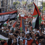 Manifestación contra la ofensiva militar israelí en Gaza en Bruselas (Foto: Europa Press)