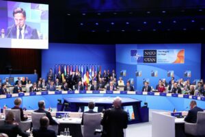 Imagen de la Cumbre de la OTAN, en La Haya (Países Bajos). (Foto: Pool Moncloa/Fernando Calvo y Pool OTAN)