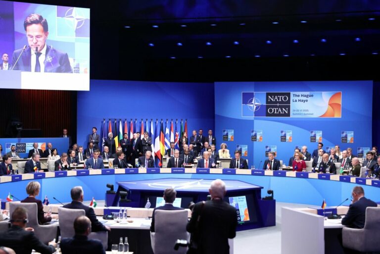 Imagen de la Cumbre de la OTAN, en La Haya (Países Bajos). (Foto: Pool Moncloa/Fernando Calvo y Pool OTAN)