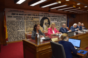 La expresidenta de Adif y ex Secretaria de Estado de Transportes, Movilidad y Agenda Urbana, Isabel Pardo de Vera, en la Comisión de Investigación del Senado. (Foto: Senado)