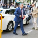 El exsecretario de Organización del PSOE Santos Cerdán a su llegada a declarar en el Tribunal Supremo. (Foto: Jesús Hellín - Europa Press)