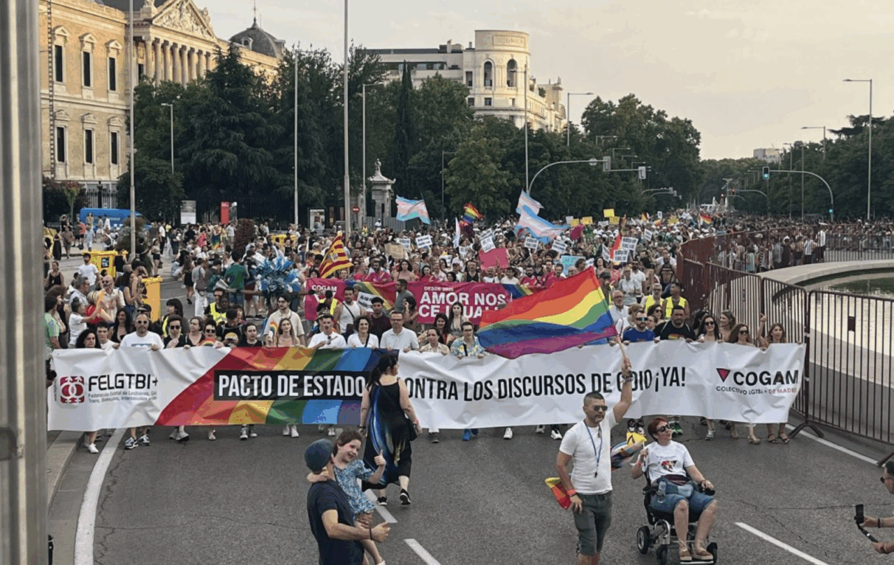 Unas 250.000 personas marchan en Madrid por el Orgullo y piden no dar ni un paso atrás en derechos Lgtbi+