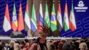 Banderas de los países BRICS (Foto: Europa Press - Mikhail Sinitsyn)