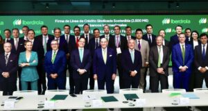 Imagen de Ignacio Galán en la firma de la línea de crédito con 32 bancos internacionales Foto Iberdrola
