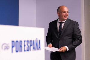 Imagen del secretario general del PP, Miguel Tellado, en una rueda de prensa. (Foto: PP)