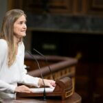 Sara Aagesen, vicepresidenta tercera y ministra para la Transición Ecológica y el Reto Demográfico, en el hemiciclo. (Foto: Congreso)