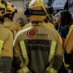 Varios bomberos forestales durante una rueda de prensa del comité de empresa del servicio de Bomberos Forestales de la Comunidad - Ricardo Rubio - Europa Press