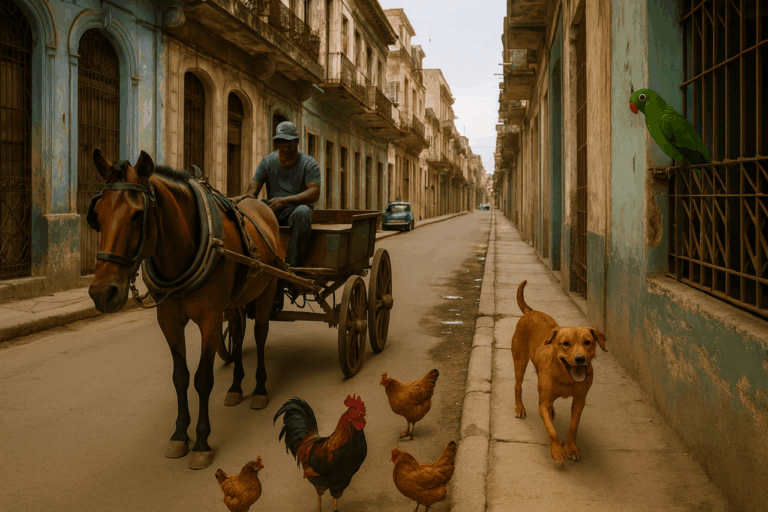 Recreación de una calle de La Habana