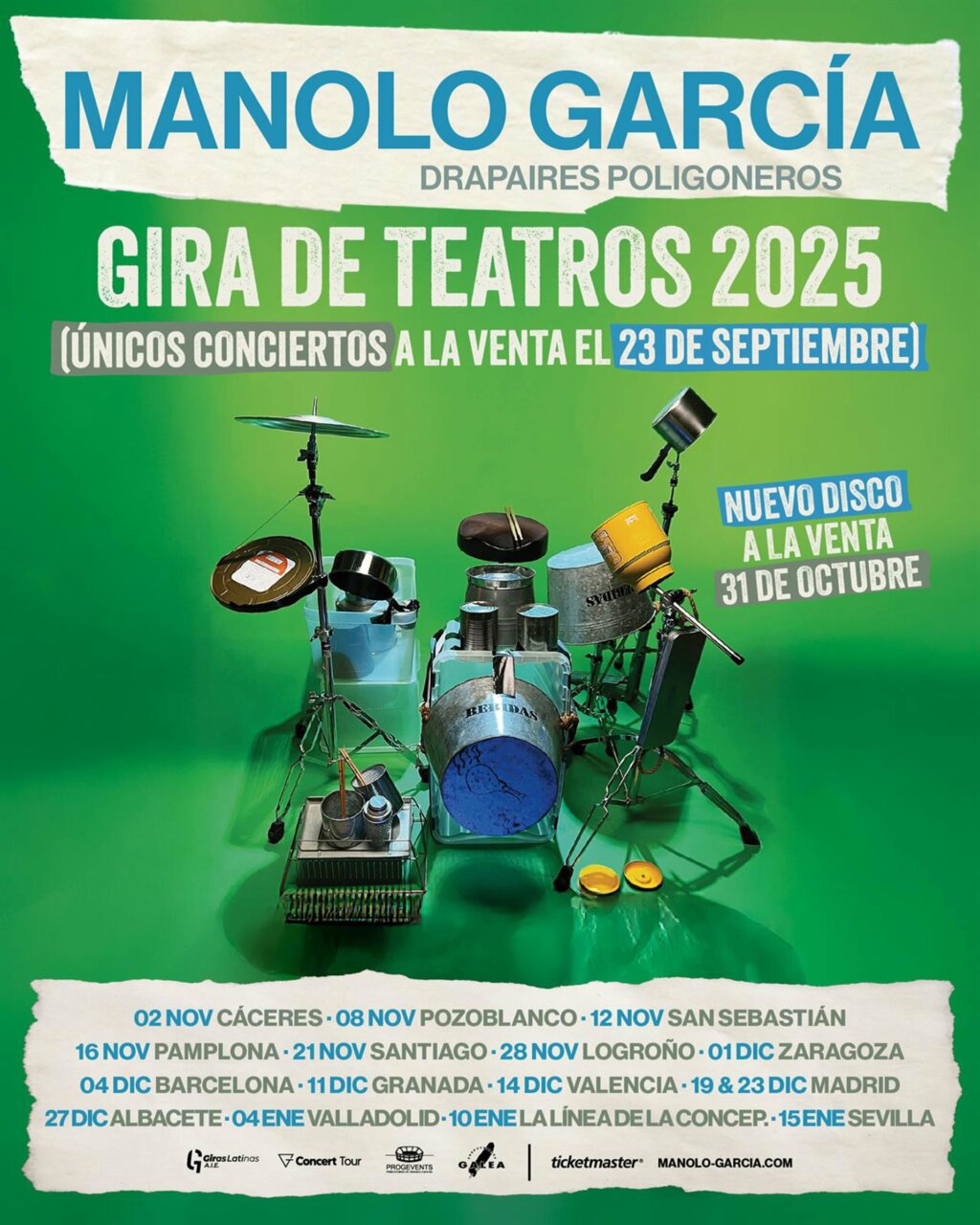 Manolo García hará una gira por España a finales de 2025 para presentar su décimo disco en solitario
