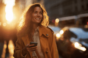 Chica con un smartphone