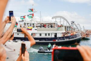 Despedida a la Global Sunat Flotilla en el Puerto de Barcelona. (Foto: Kike Rincón - Europa Press)