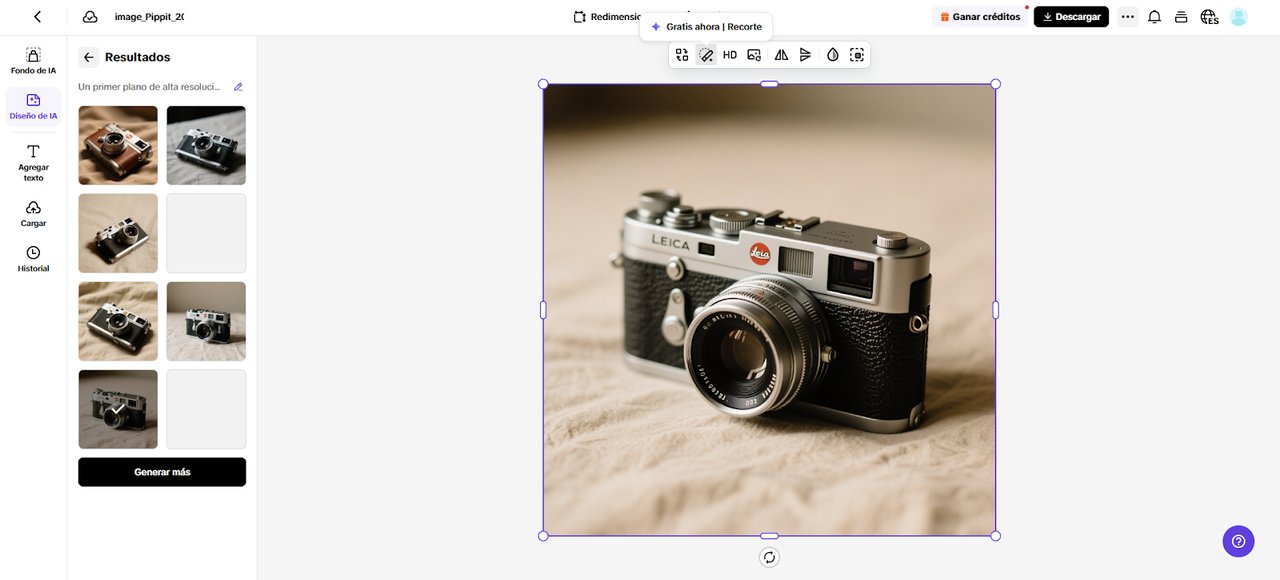 Interfaz de un editor de video que elimina fondo de grabaciones aéreas.