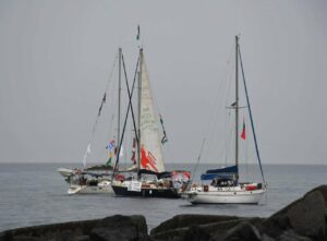 Imagen de barcos de la Global Sumud Flotilla rumbo a la Franja de Gaza. (Foto: Europa Press/Contacto/Ansa/Orietta Scardino)