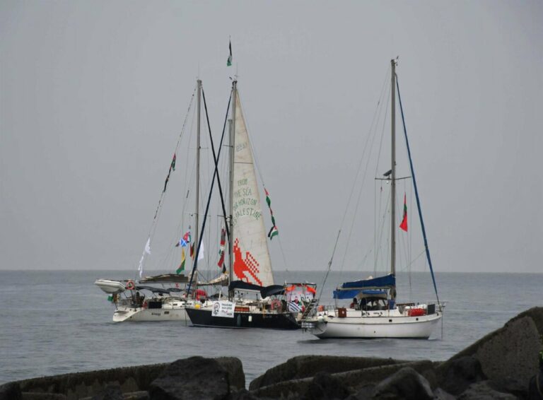 Imagen de barcos de la Global Sumud Flotilla rumbo a la Franja de Gaza. (Foto: Europa Press/Contacto/Ansa/Orietta Scardino)