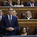 El presidente del Gobierno, Pedro Sánchez, en la sesión de control. (Foto: Congreso)