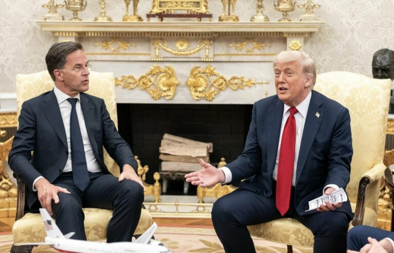 El presidente de EEUU, Donald Trump, recibe al secretario general de la OTAN, Mark Rutte (Foto: Europa Press/Contacto/White House)