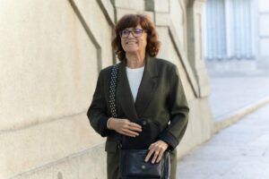La jefa de gabinete del Fiscal General del Estado, María Del Mar Hedó, a su llegada al juicio a Álvaro García Ortiz en el Supremo. (Foto: Eduardo Parra - Europa Press)